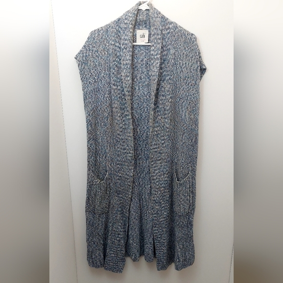 cabi Duster Cardigan Women's Size Small Vest Love Carol Collection Blue Sweater - Picture 2 of 8
